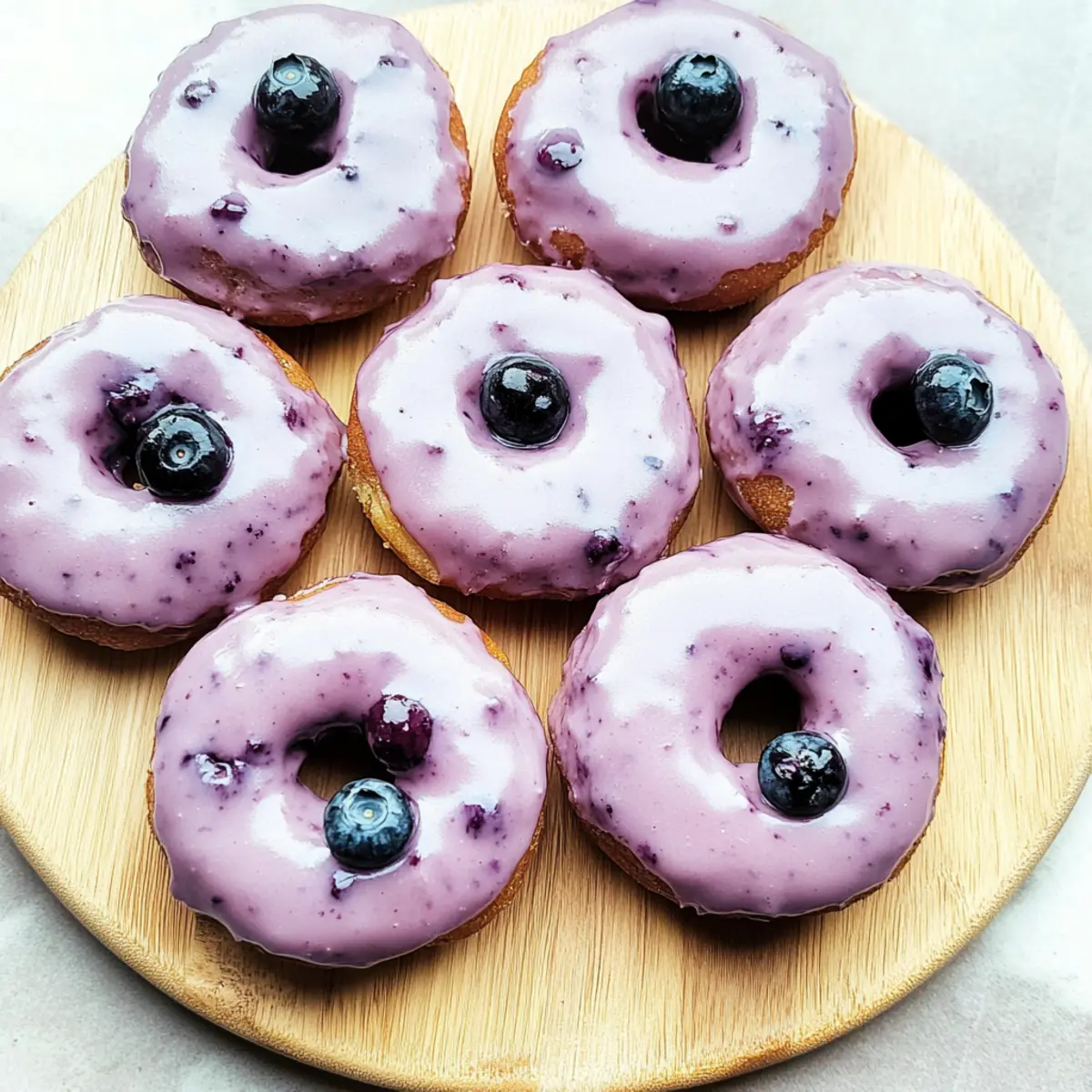 Delicious Blueberry Cake Donuts with Sweet Glaze Bliss
