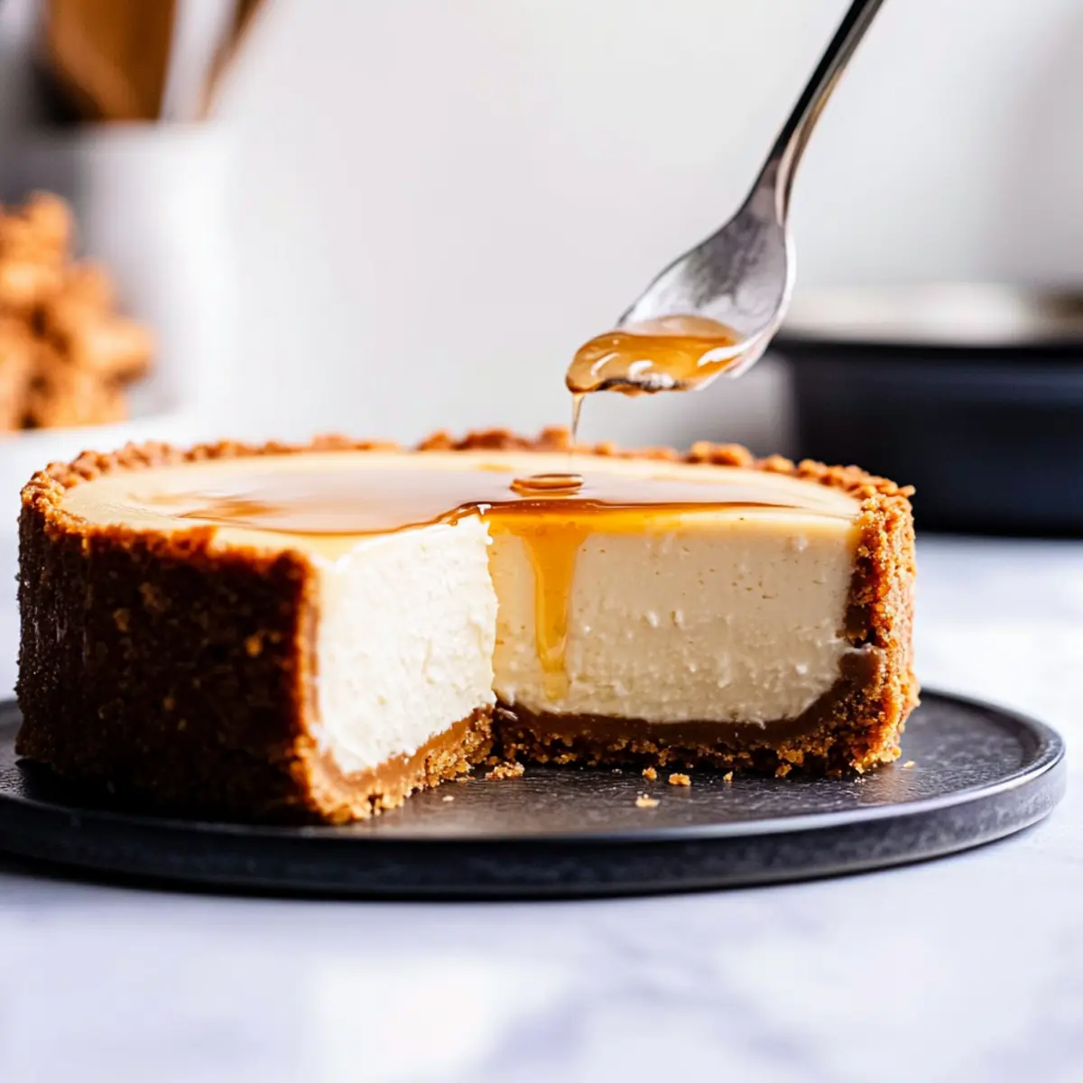 Irresistibly Creamy Honey Cheesecake with Salted Goodness