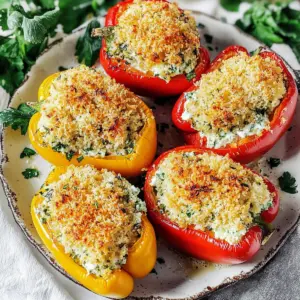 Herby Ricotta Stuffed Peppers