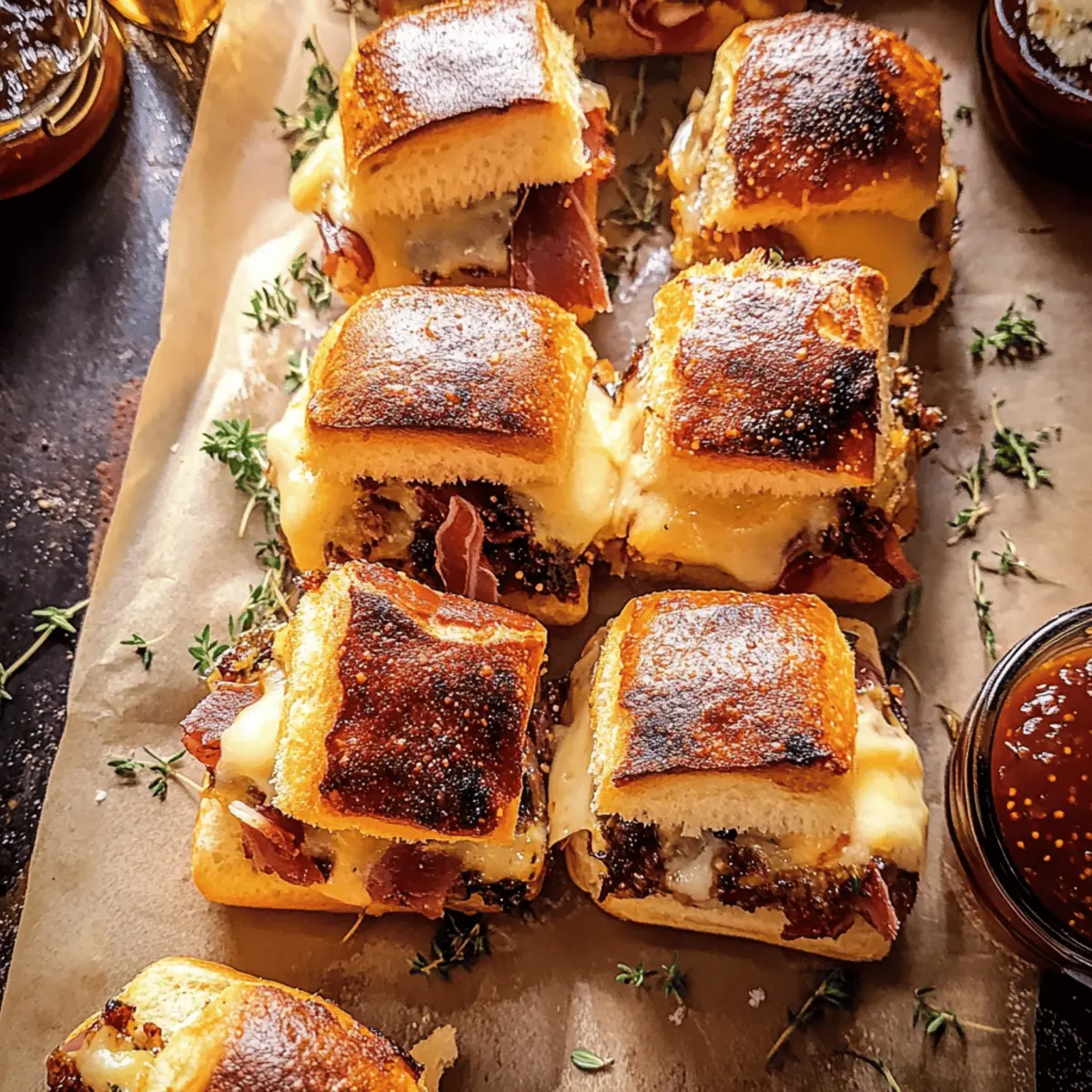 Irresistibly Cheesy Crispy Prosciutto and Cheese Sliders