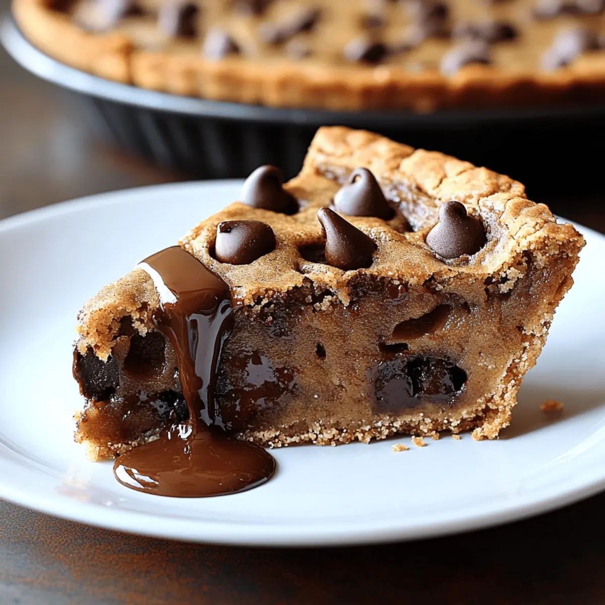 Gooey Chocolate Chip Cookie Pie That’s Healthier and Delicious