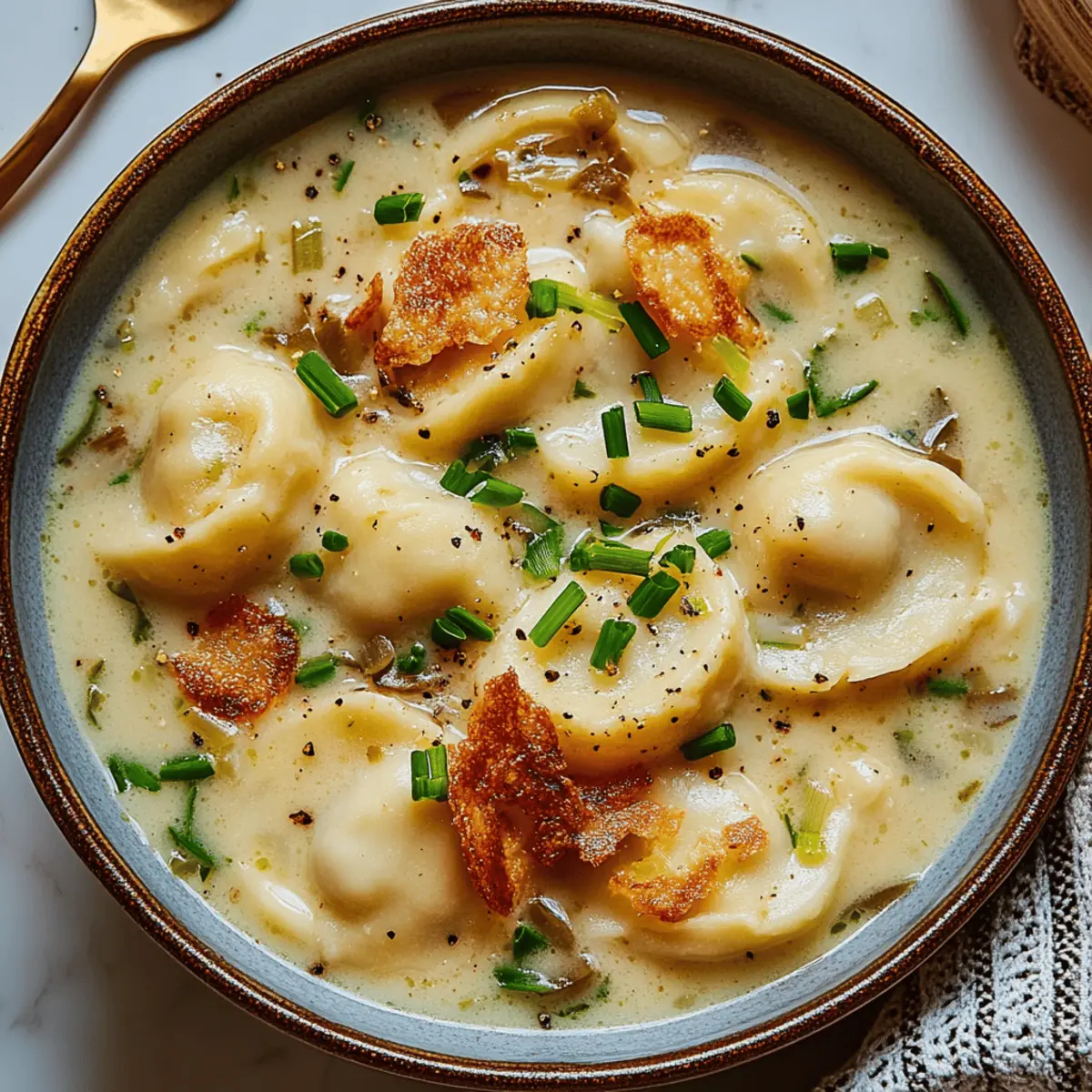 Comforting Potato-Leek Soup with Mini Pierogi Bliss