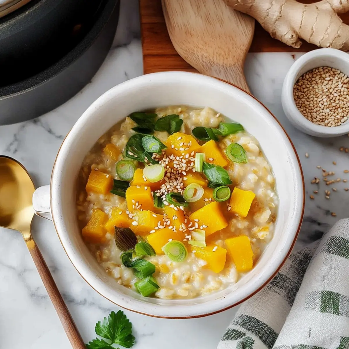 Hearty Whole Oat Porridge with Sweet and Savory Twists