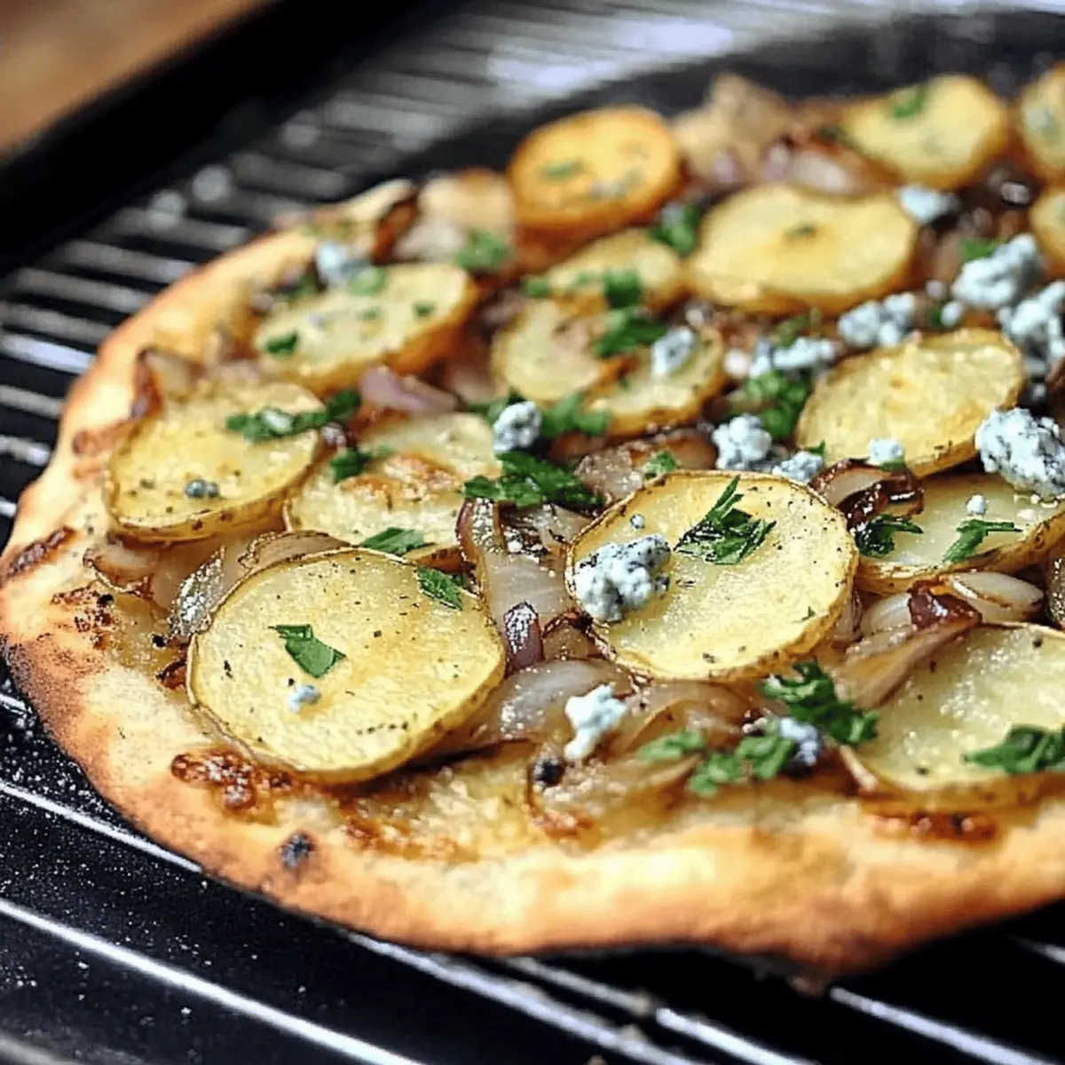 Potato and Blue Cheese Pizza: A Cozy Gourmet Delight