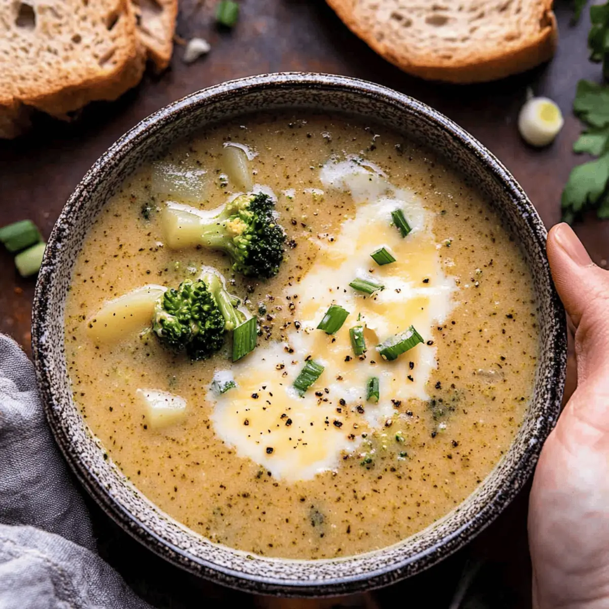 Spicy Broccoli Cheddar Potato Soup for Cozy Comfort