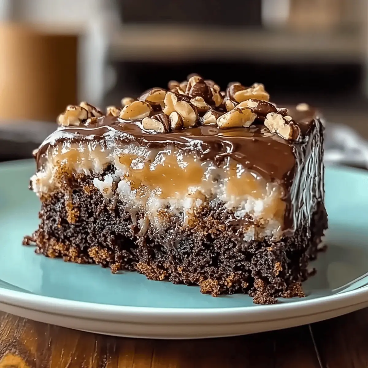 Decadent German Chocolate Poke Cake That's Easy and Moist