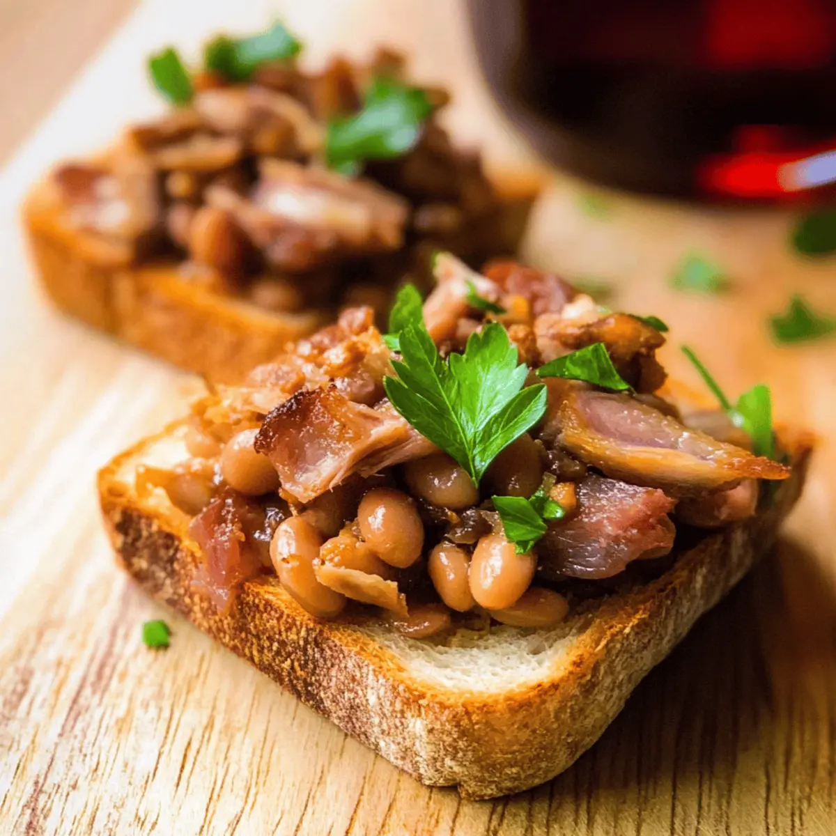 Savory Cassoulet Toast: Quick Comfort Food Delight