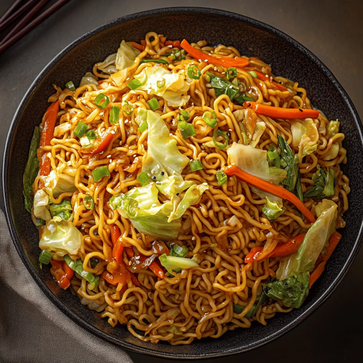 Savor Quick Japanese Yakisoba with Cabbage & Carrots Today