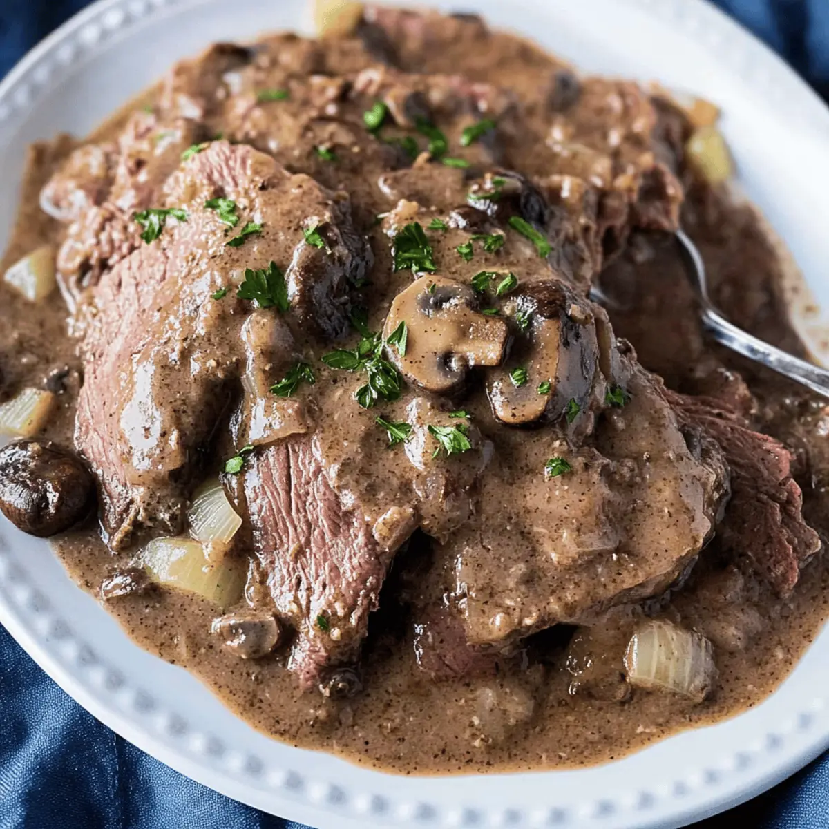 Tender Slow Cooker Swiss Steak with Creamy Coconut Gravy