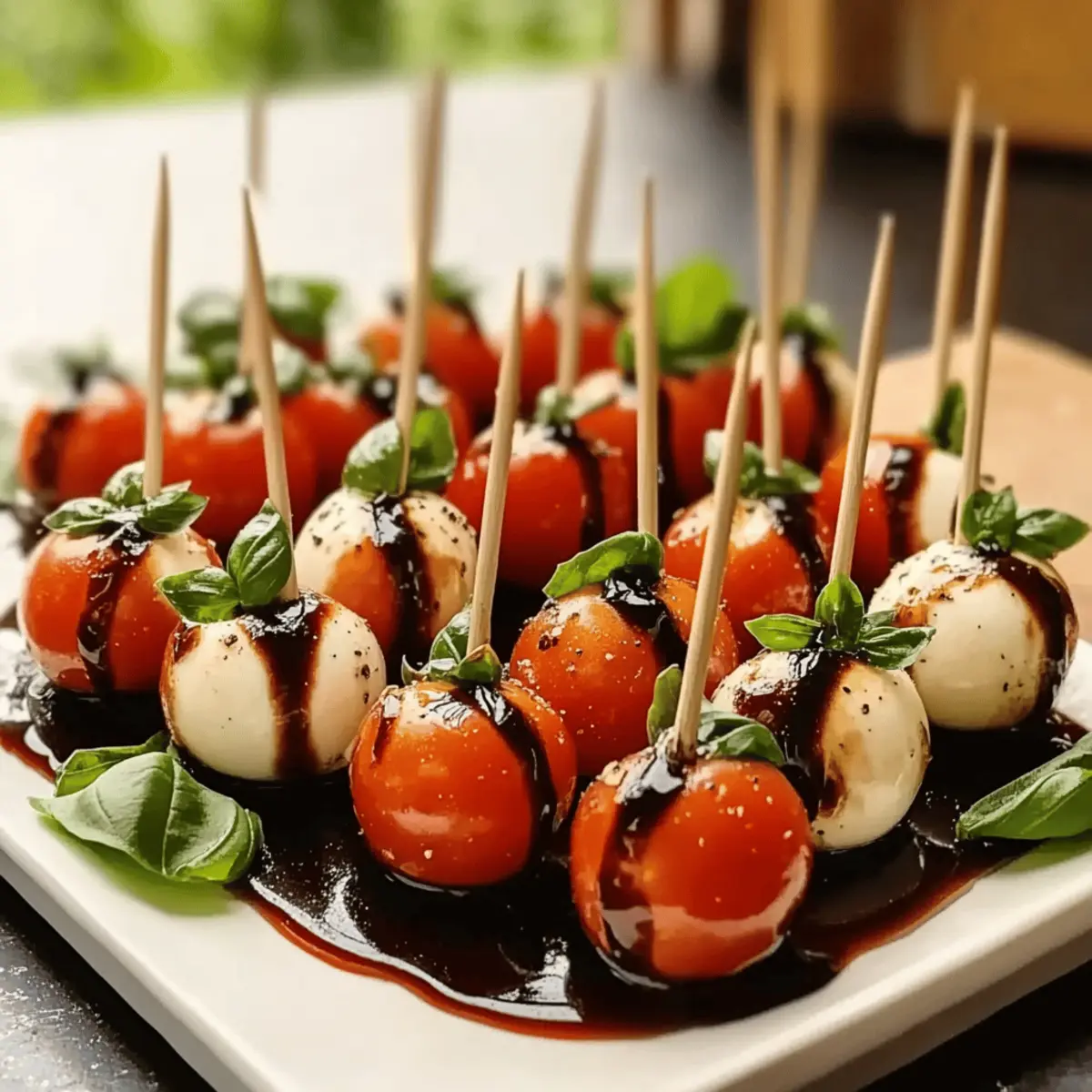 Caprese Skewers with Balsamic Glaze for Effortless Entertaining