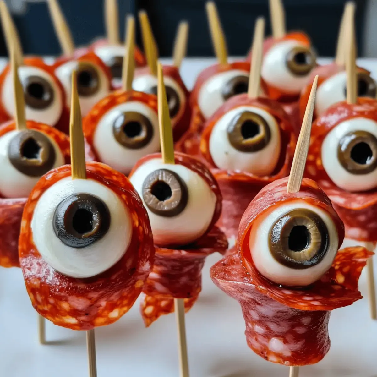 Creepy Skewered Salami Eyeballs: Fun Halloween Treats for All