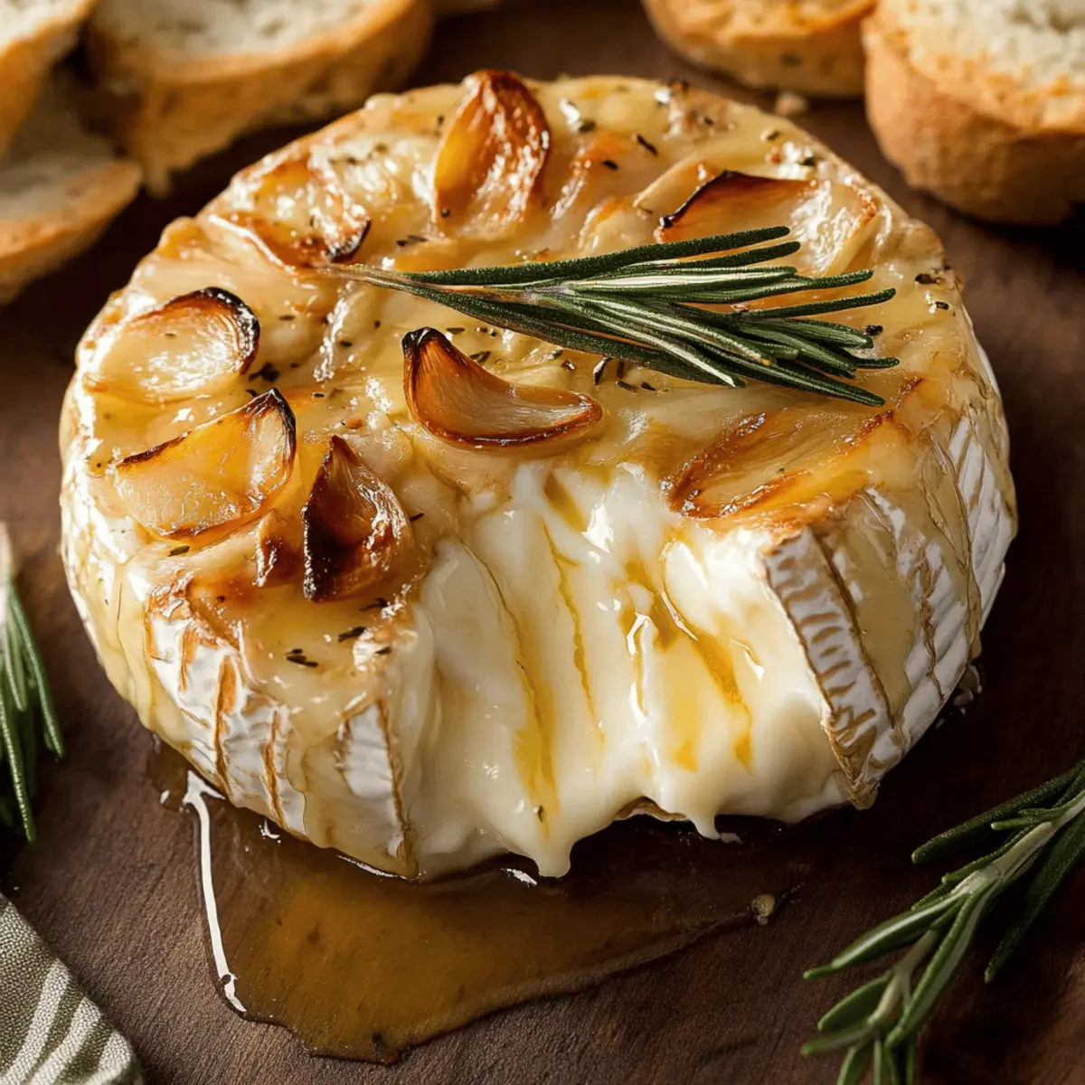 Delicious Baked Brie With Garlic: Irresistibly Gooey Delight