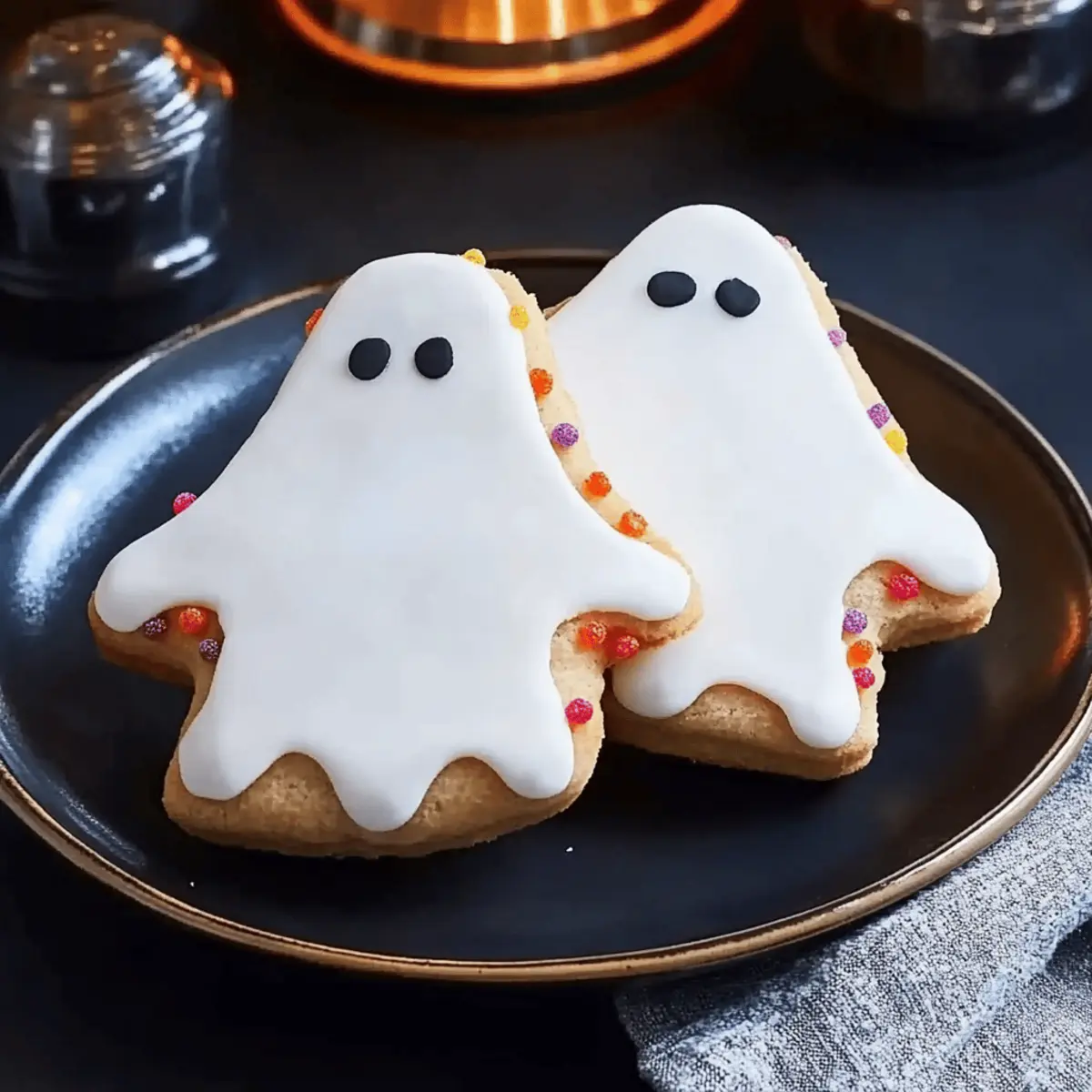 Ghostly Halloween Biscuits with a Crunchy Surprise Inside