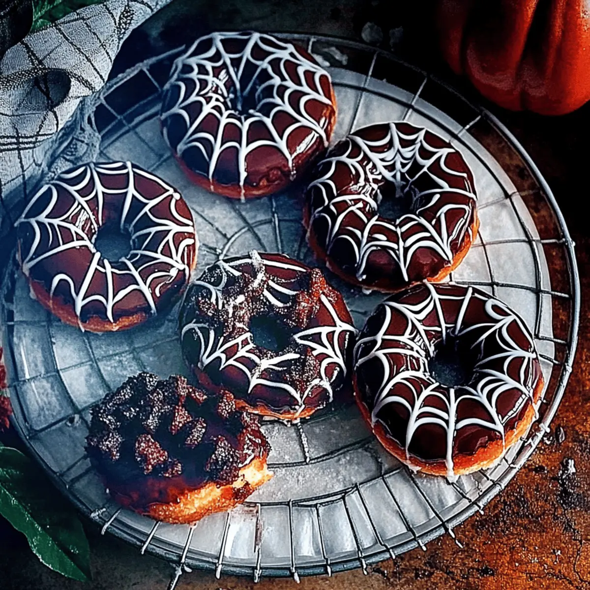 Irresistible Halloween Doughnuts with Spooky Chocolate Swirls