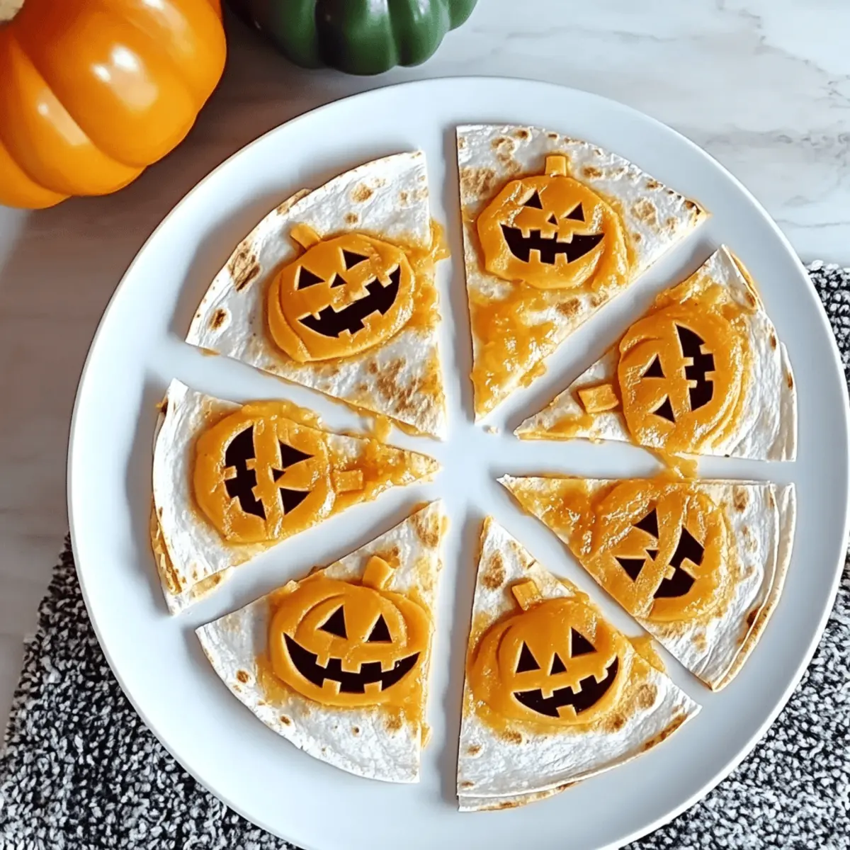 Jack o Lantern Quesadillas