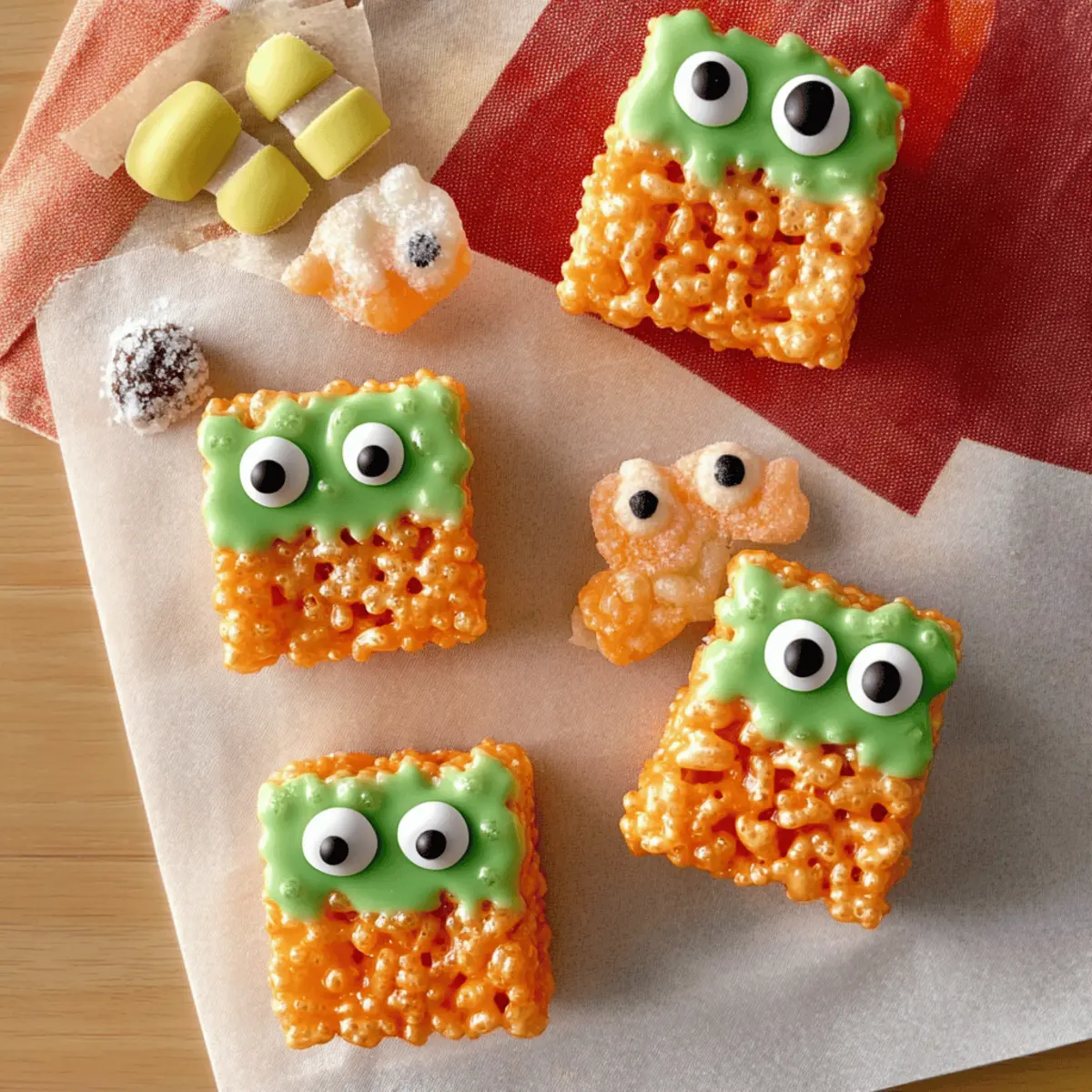 Delightful Monster Rice Krispies Treats for Spooky Fun