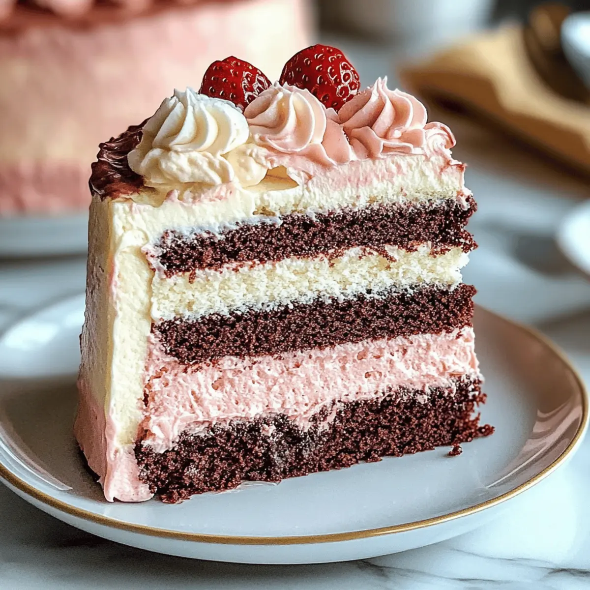 Irresistible Neapolitan Cake: A Slice of Celebration Bliss