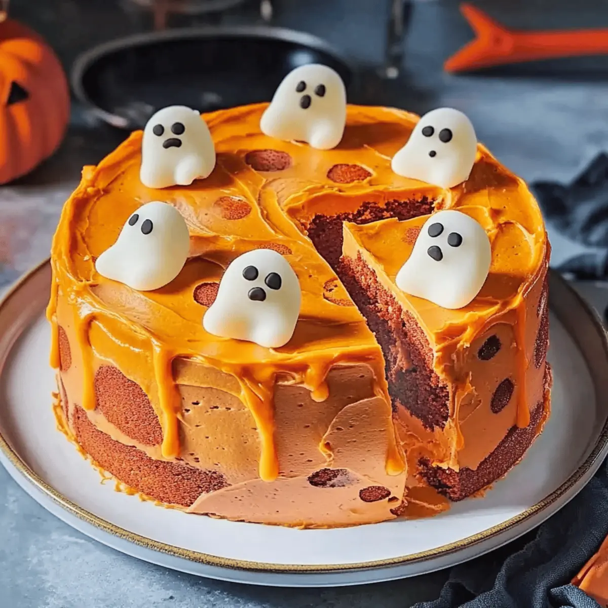 Delicious Spiced Pumpkin Halloween Cake for Festive Fun