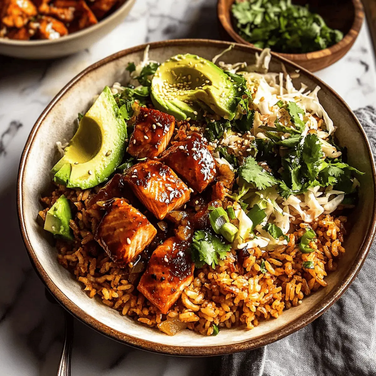 Spicy Chipotle Honey Salmon Rice Salad for a Flavorful Feast