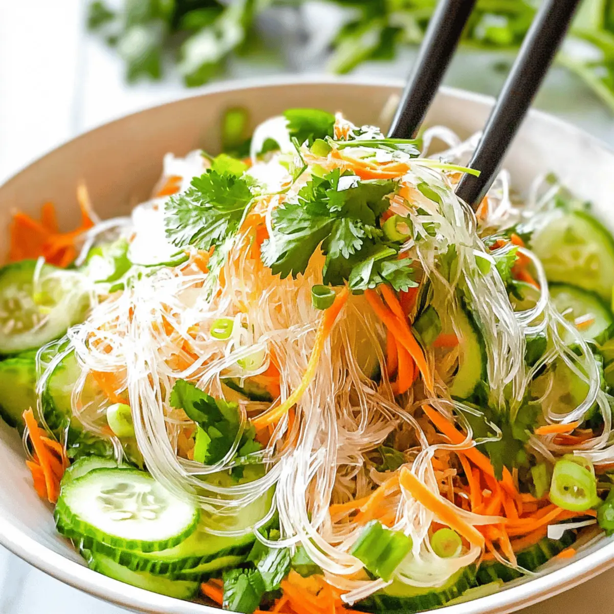 Refreshing Vietnamese Noodle Salad with Tangy Dressing Delight