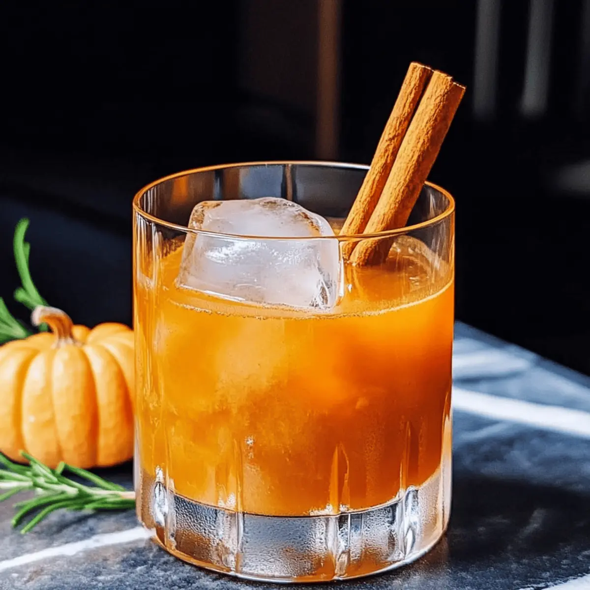 Pumpkin Old Fashioned Cocktail for a Cozy Autumn Evening