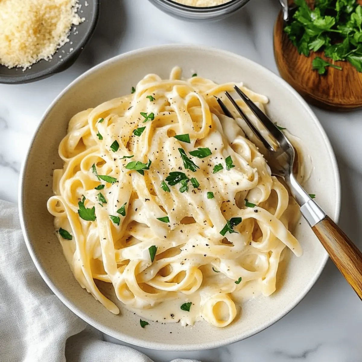 Lightened Fettuccine Alfredo with Cauliflower Magic