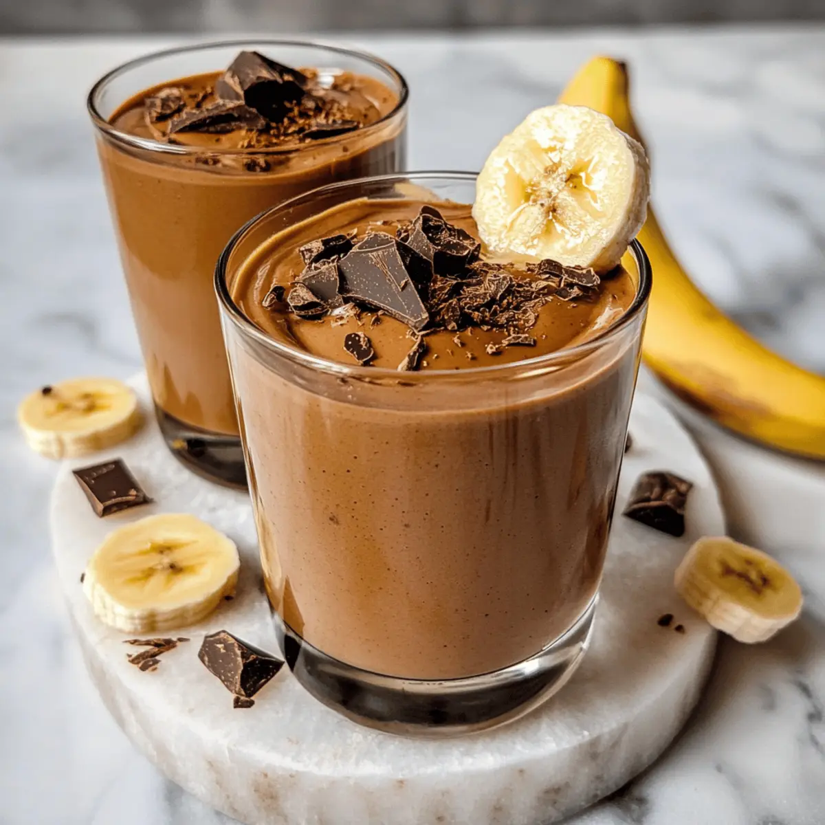Creamy Chocolate Peanut Butter Banana Smoothie Bliss