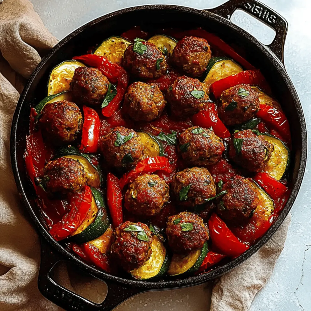 Moroccan Spiral Meatball Zucchini Bake for Cozy Nights