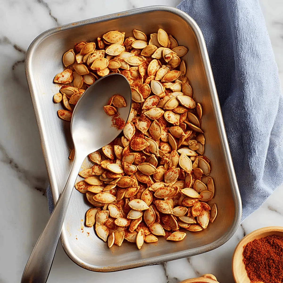 Crunchy Roasted Pumpkin Seeds with a Spicy Twist