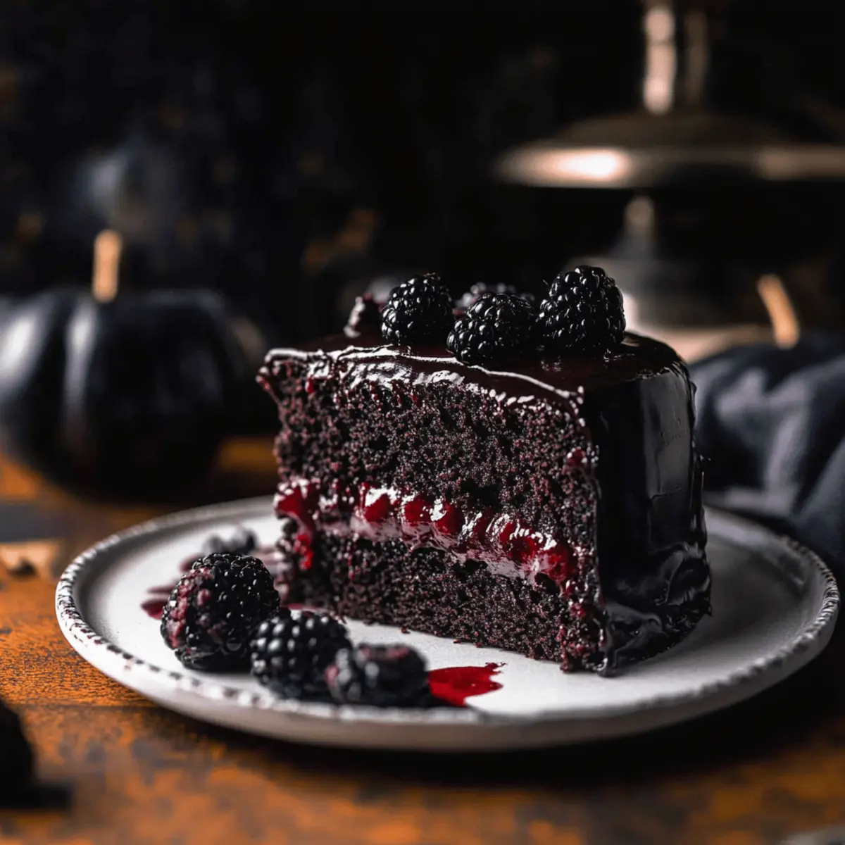 Spooky Black Velvet Halloween Cake for Chilling Delights
