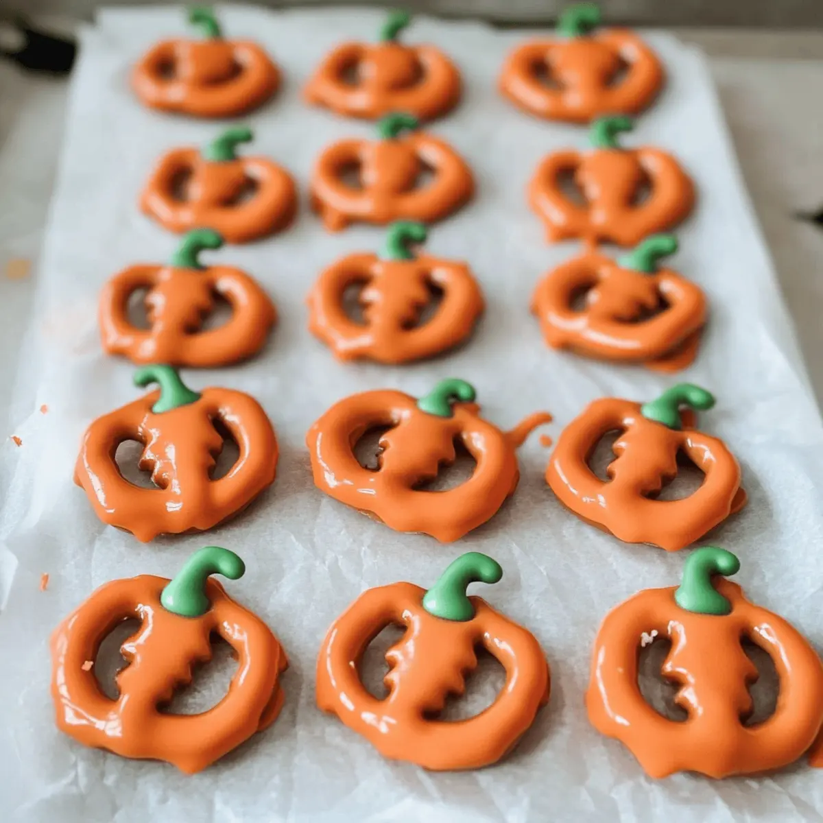 Delicious Mini Pretzel Pumpkins for Fun Halloween Treats