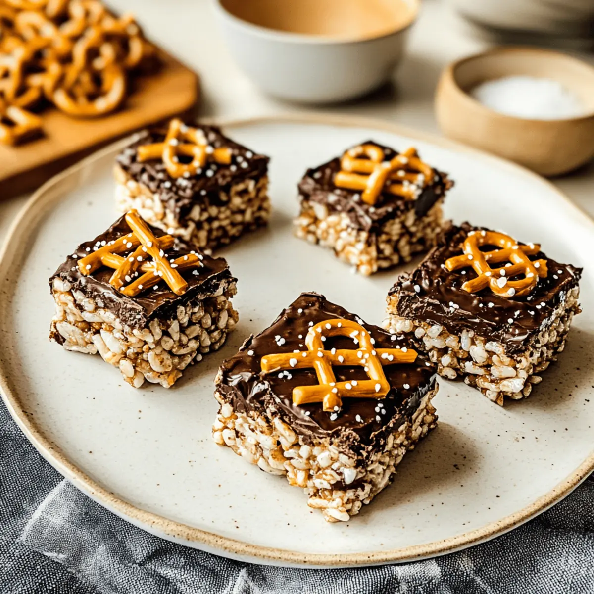 Sweet and Salty Chocolate Tahini Rice Krispie Treats Unveiled