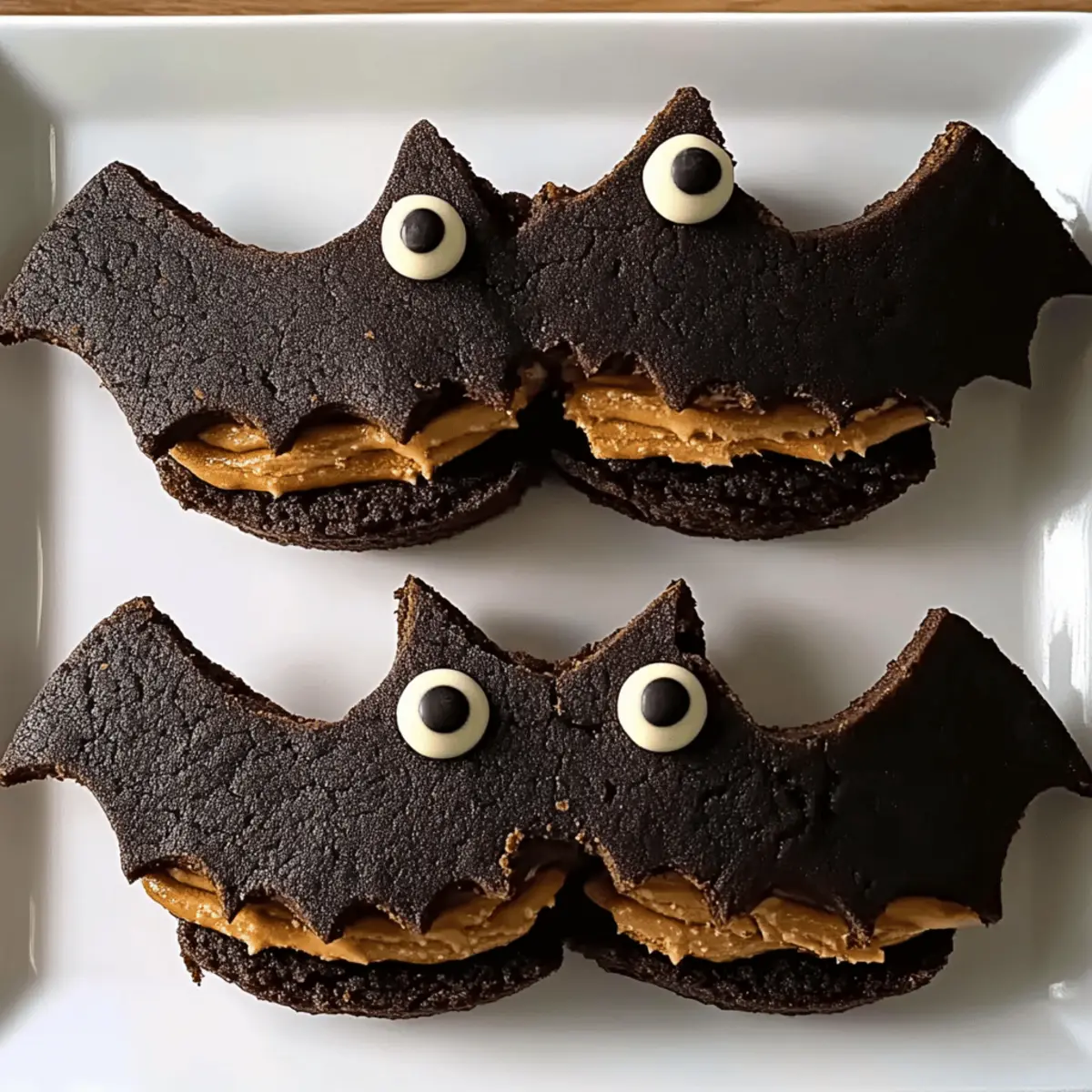 Bat Wing Chocolate Pretzel Mix Cookies for Halloween Fun