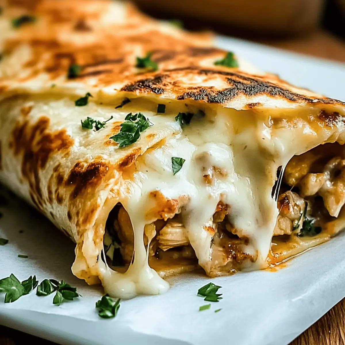 Irresistible Cheesy Garlic Chicken Wraps for Quick Comfort