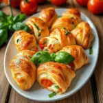 Cheesy Garlic Tomato Crescent Rolls