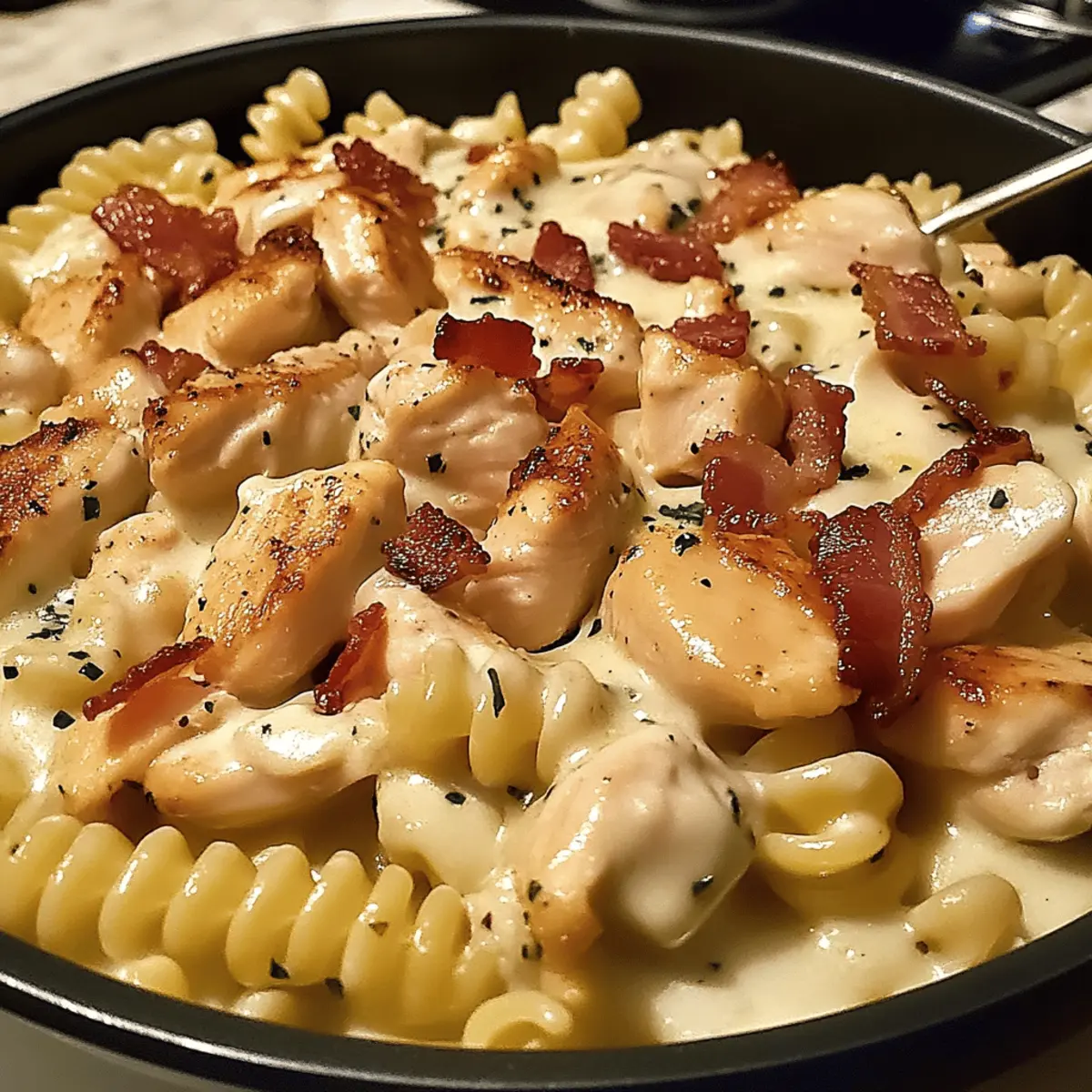 Satisfy Your Cravings with Chicken Bacon Ranch Pasta Delight