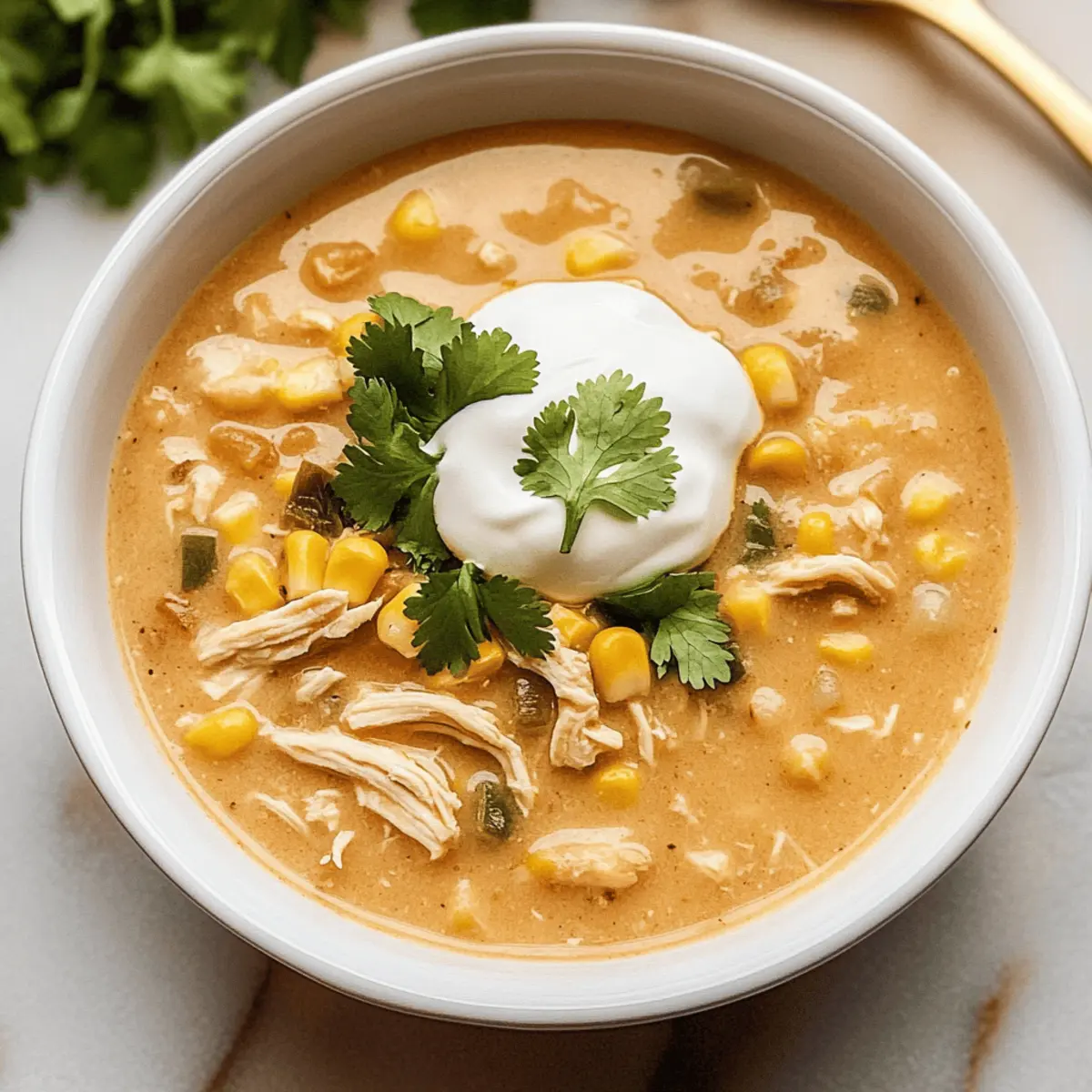Creamy Crockpot Sweet Corn & Pepper Jack White Chicken Chili Bliss