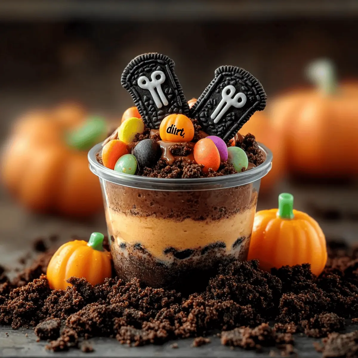 Spooktacular Graveyard Pudding Cookie Cups for Halloween Fun