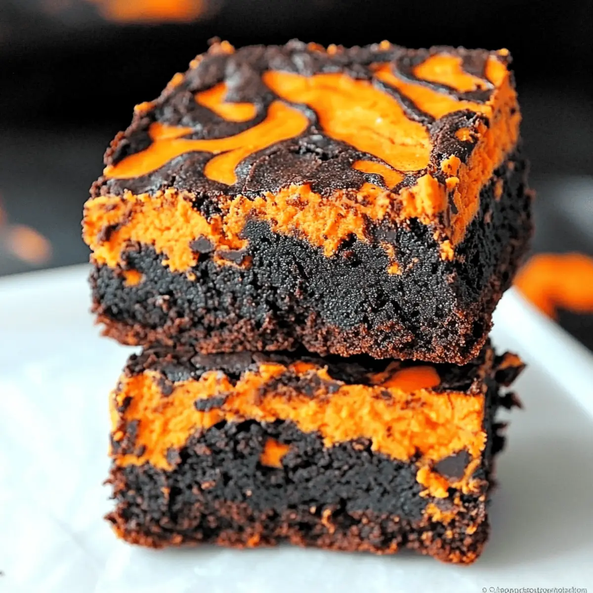 Delightful Halloween Swirl Cream Cheese Brownies Recipe