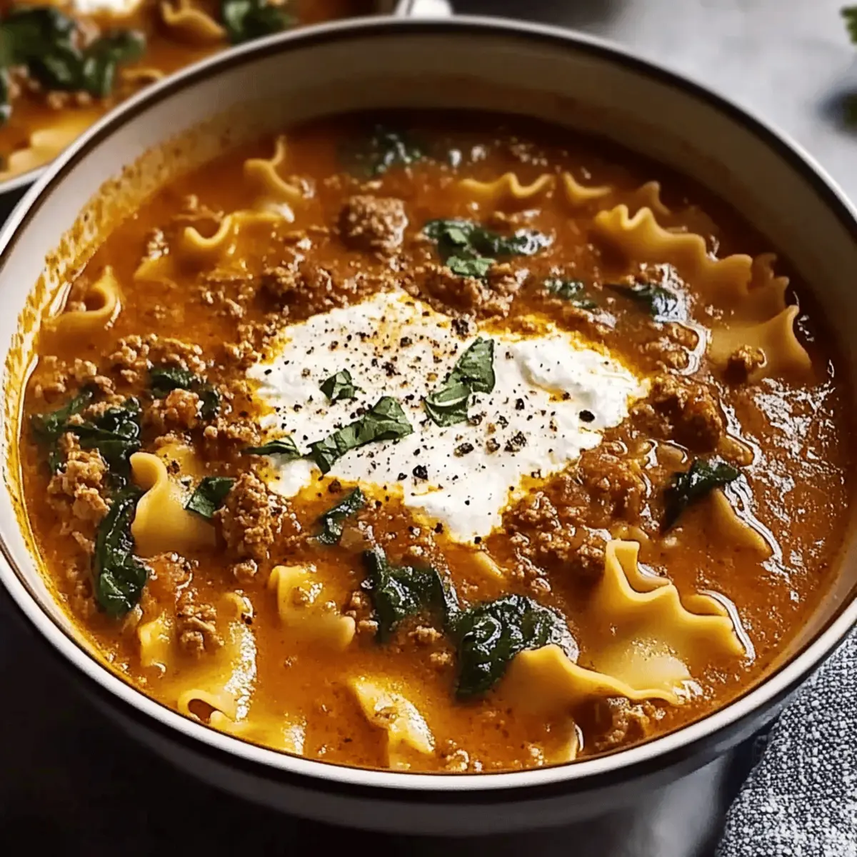 Hearty One Pot Lasagna Soup You'll Crave All Week