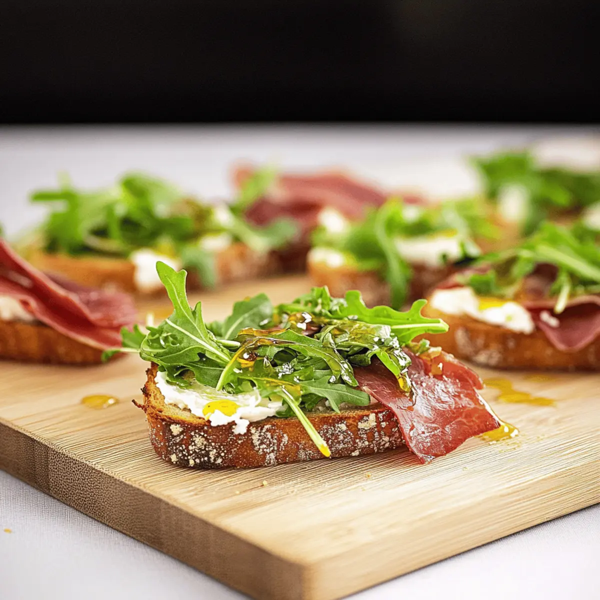 Prosciutto Arugula Bruschetta: 5-Ingredient Flavor Burst