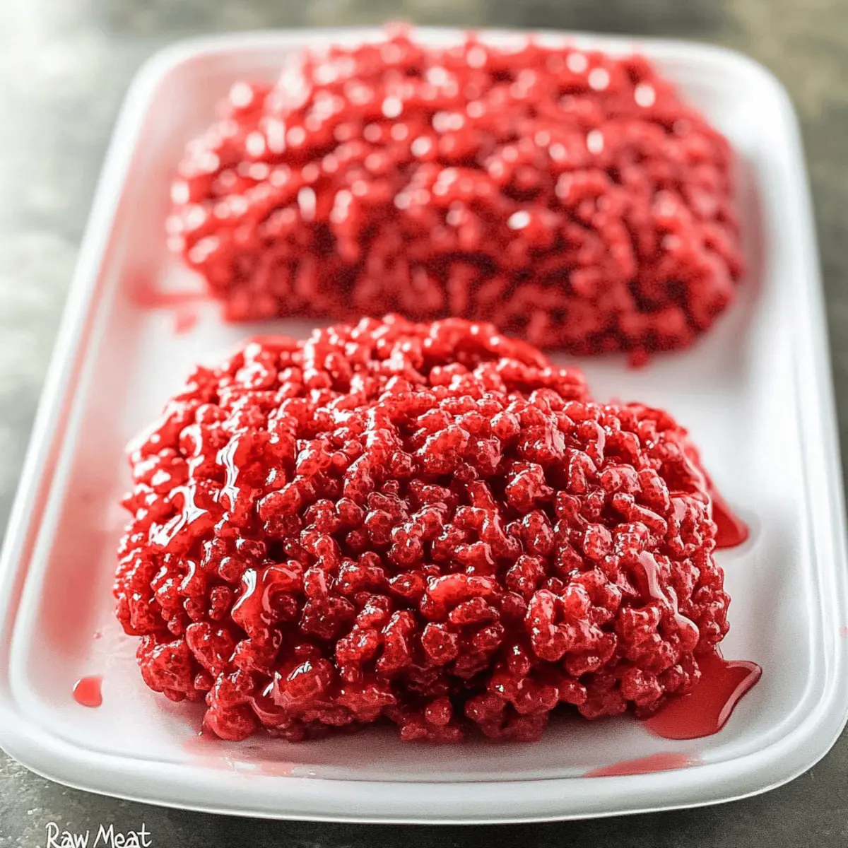 Freaky Delicious Red Velvet “Raw Meat” Rice Krispies Treats