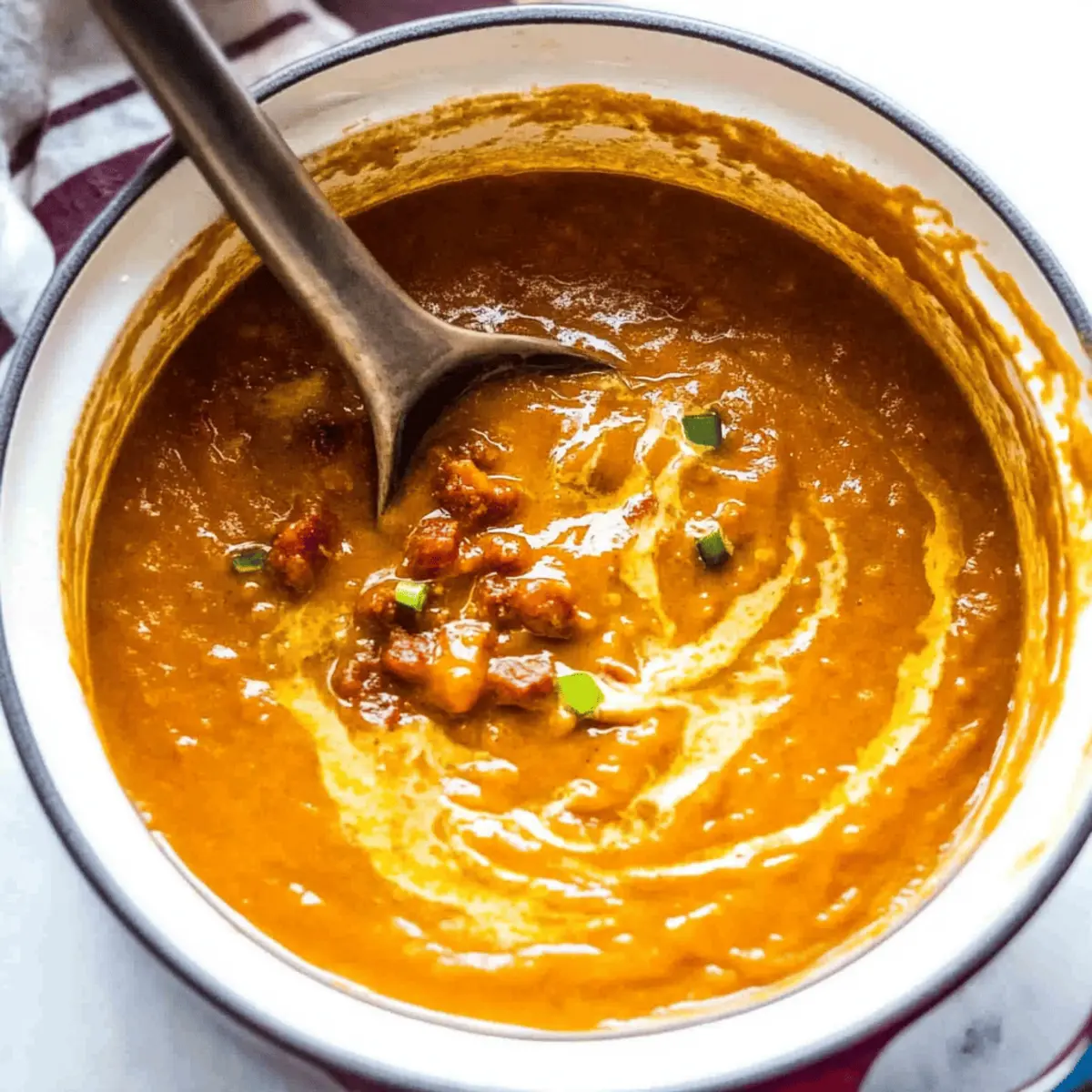 Spicy Chorizo Pumpkin Soup for Cozy Fall Evenings