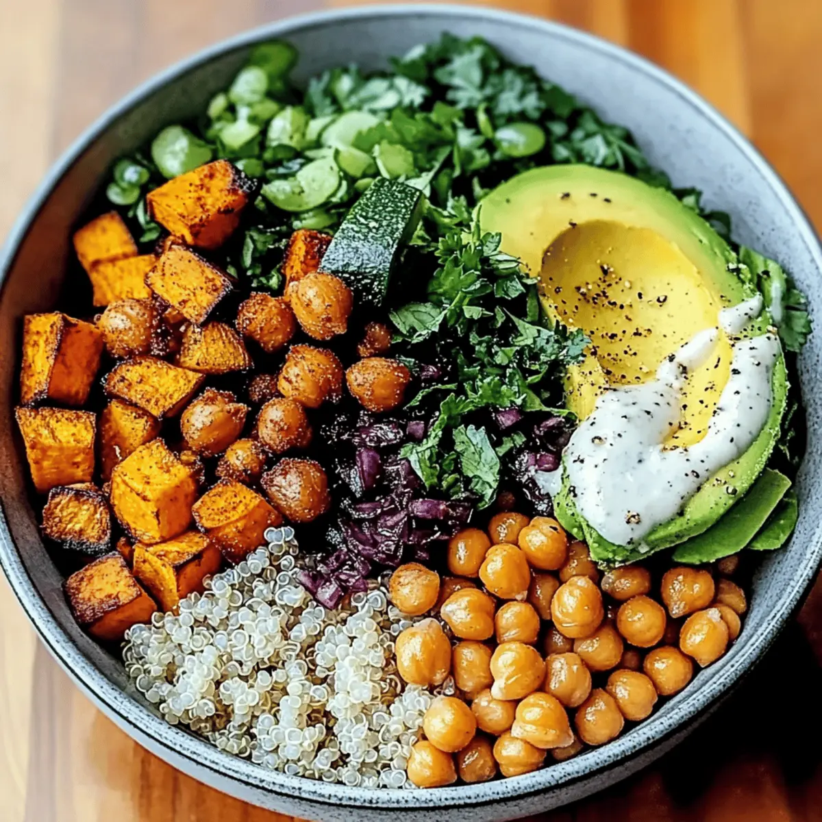 Delicious Vegan Buddha Bowl with Creamy Tahini Twist