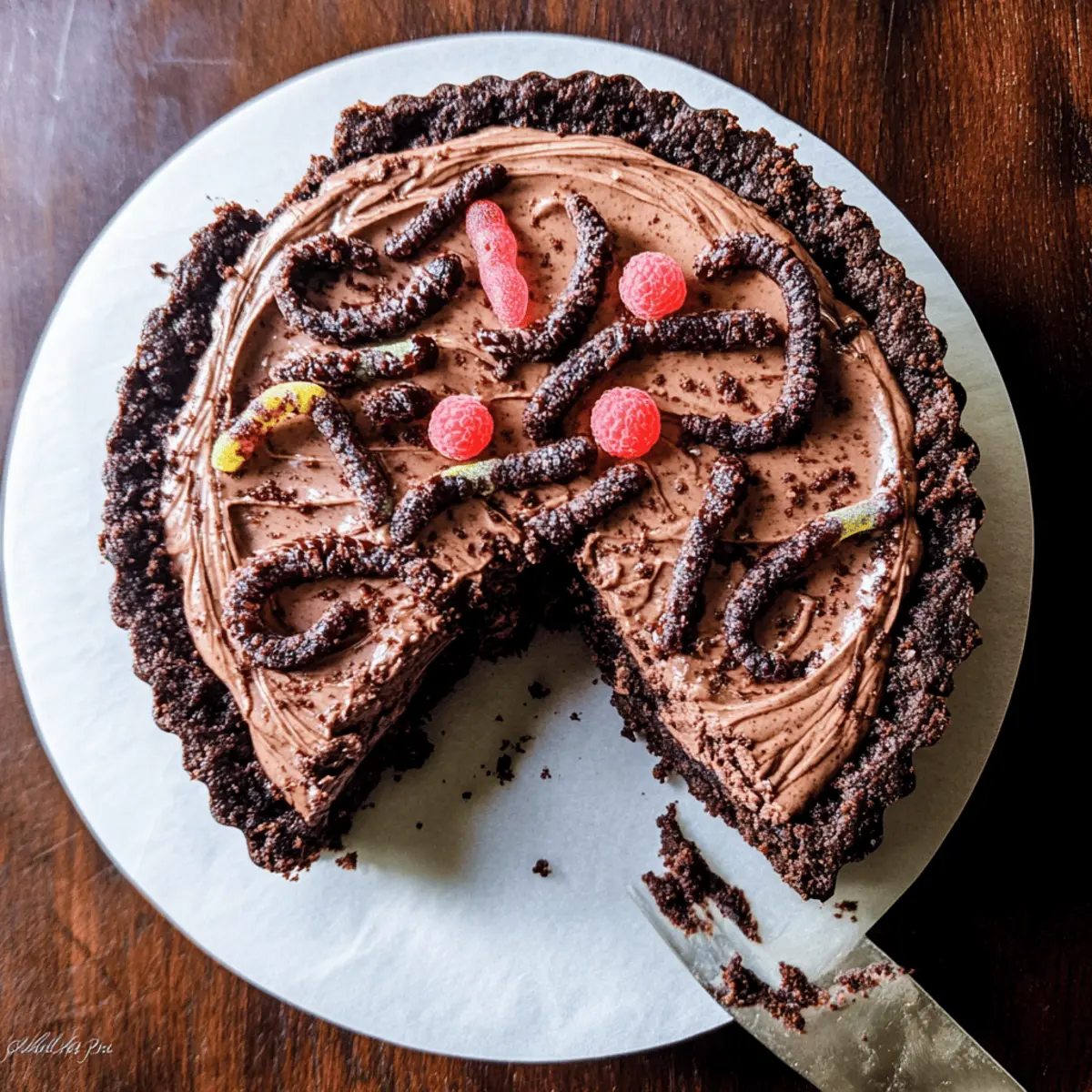 Delightfully Decadent Worms in Dirt Mousse Cake Fun