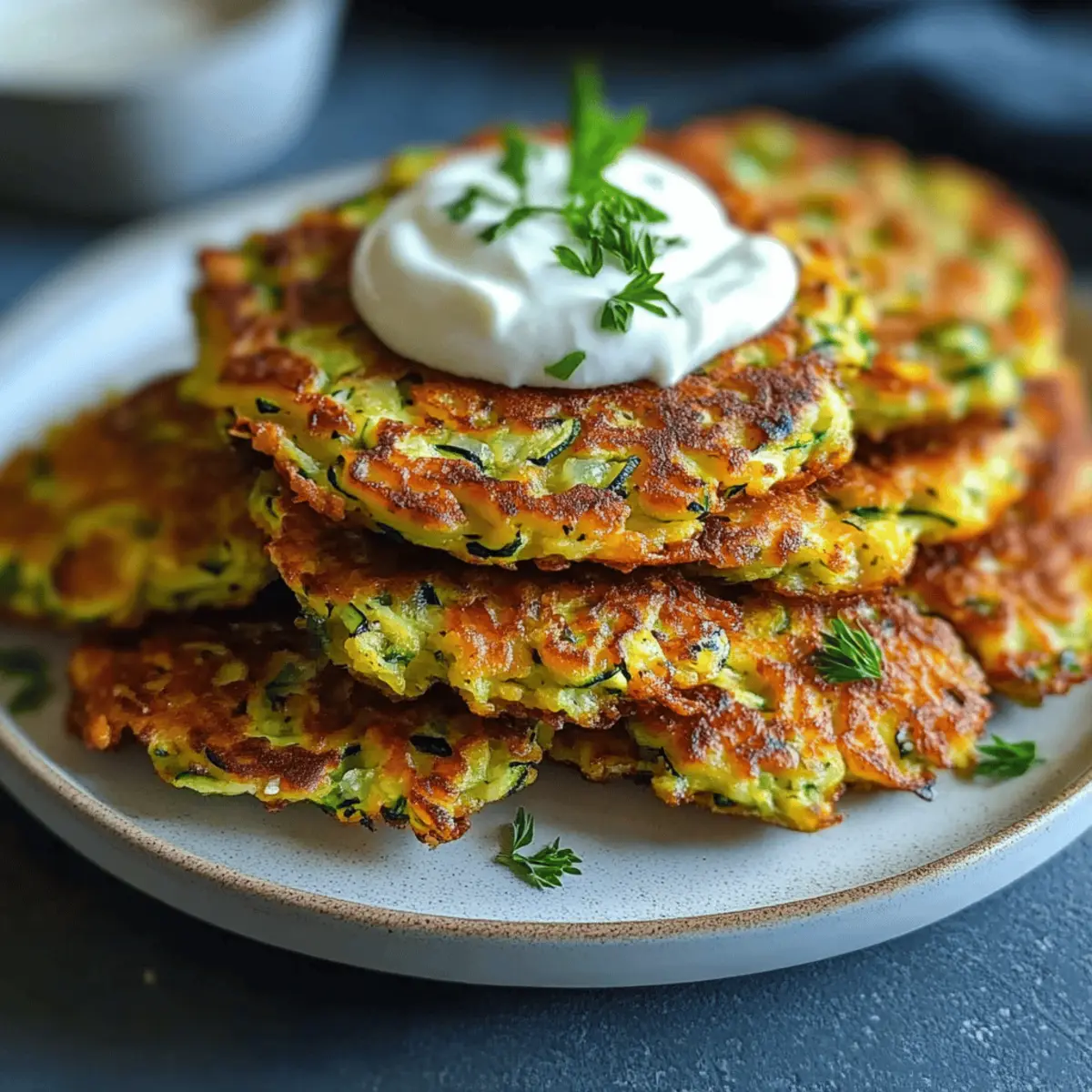 Crispy Zucchini Fritters Side Dish for Guilt-Free Snacking
