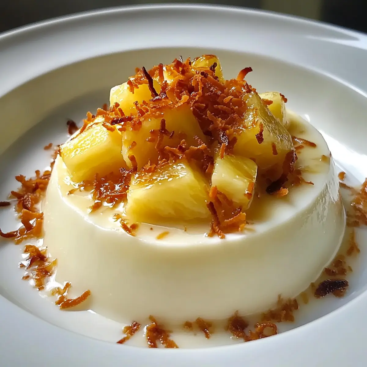 Coconut Cream Panna Cotta with Pineapple: A Tropical Escape