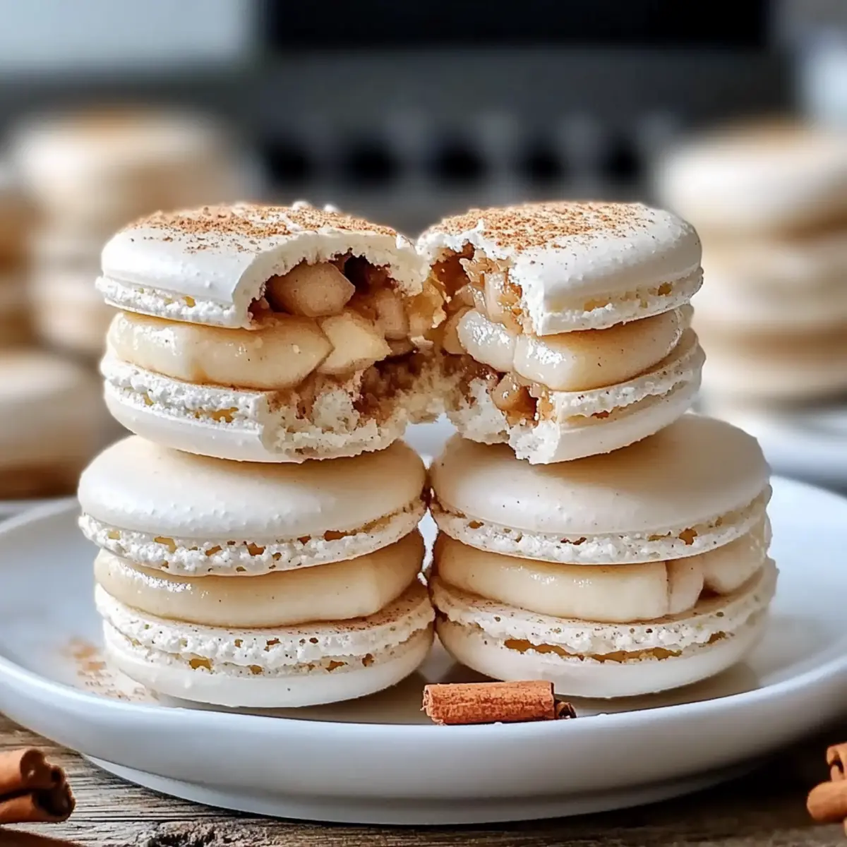 Irresistible Apple Pie Macarons with Vanilla Buttercream Delight