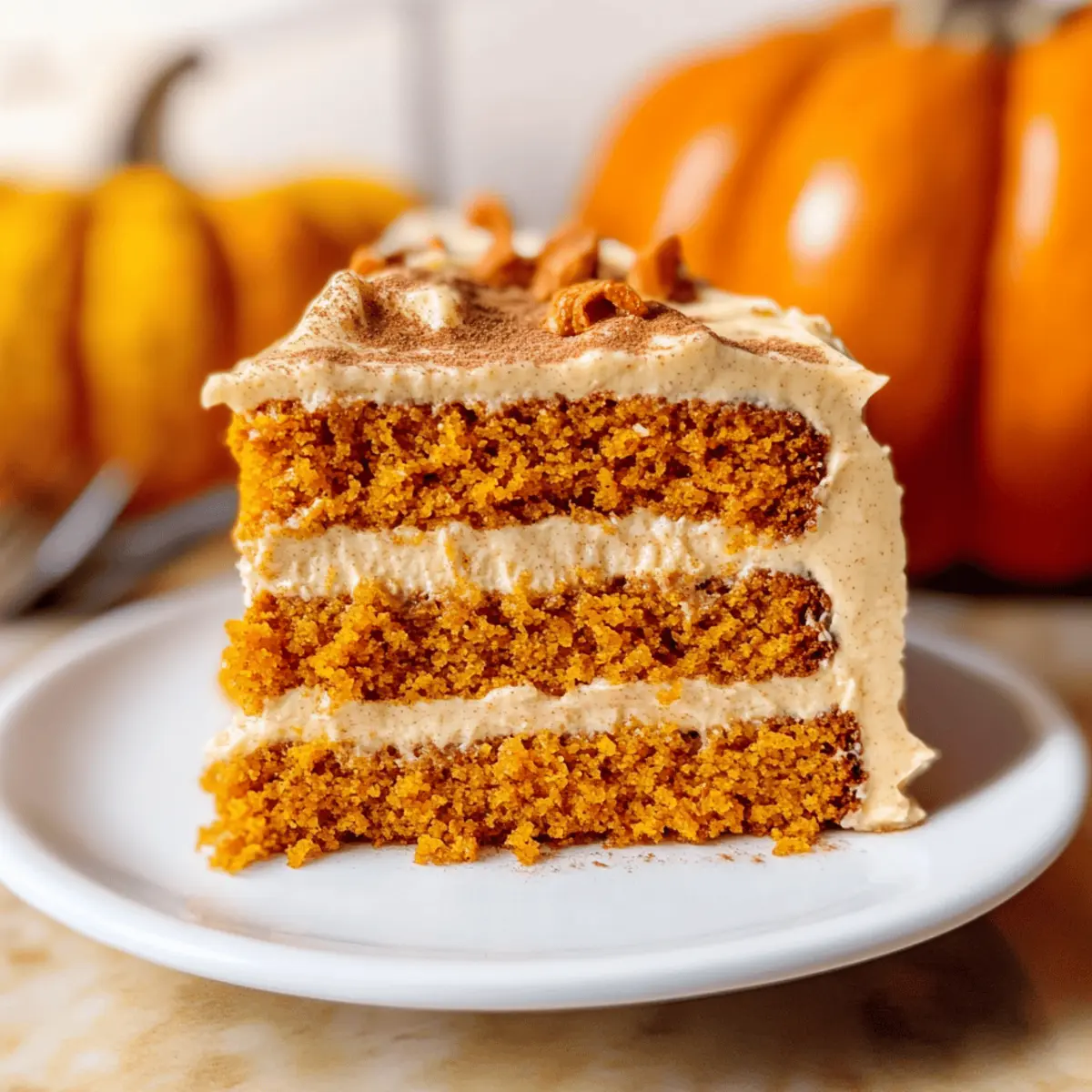 Pumpkin Cake with Cinnamon Cream Cheese Frosting Bliss