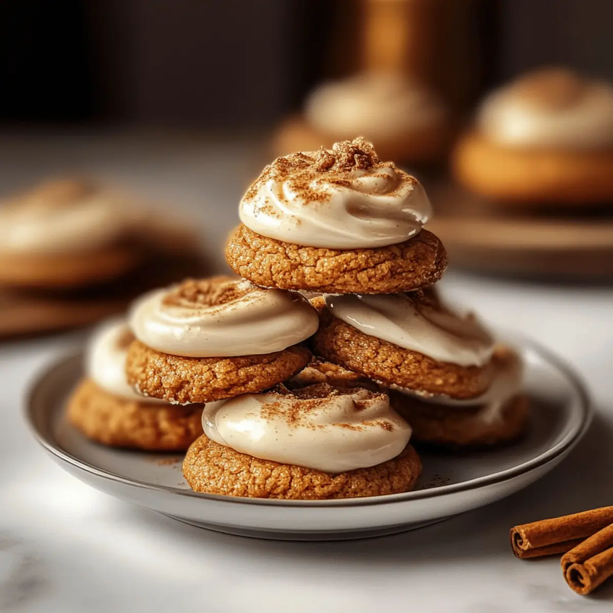 Soft Pumpkin Spice Cookies with Creamy Cheese Frosting Bliss